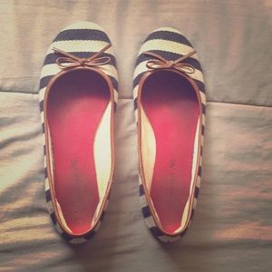 Striped dress flats